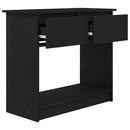 vidaXL fekete konzolasztal fiókokkal 85,5x38,5x74,5 cm
