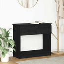 vidaXL fekete konzolasztal fiókokkal 85,5x38,5x74,5 cm