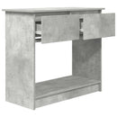 vidaXL betonszürke konzolasztal fiókokkal 85,5x38,5x74,5 cm