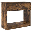 vidaXL füstös tölgy színű konzolasztal fiókokkal 85,5x38,5x74,5 cm