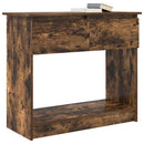 vidaXL füstös tölgy színű konzolasztal fiókokkal 85,5x38,5x74,5 cm