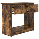 vidaXL füstös tölgy színű konzolasztal fiókokkal 85,5x38,5x74,5 cm