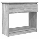 vidaXL szürke sonoma színű konzolasztal fiókokkal 85,5x38,5x74,5 cm