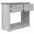 vidaXL szürke sonoma színű konzolasztal fiókokkal 85,5x38,5x74,5 cm