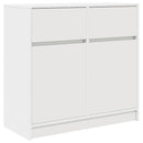 vidaXL fehér szerelt fa tálalószekrény fiókos 80x34x76 cm