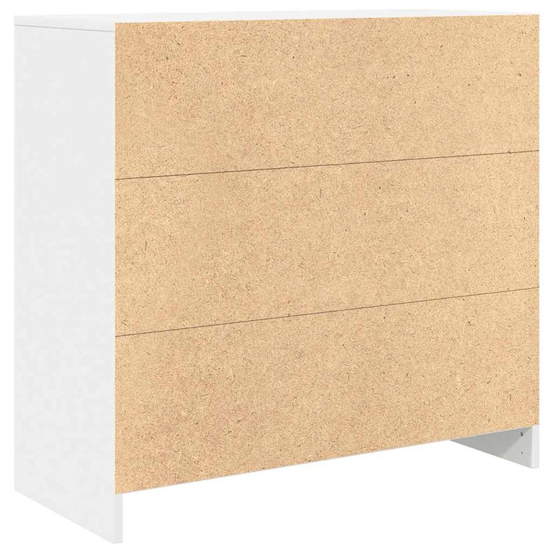 vidaXL fehér szerelt fa tálalószekrény fiókos 80x34x76 cm