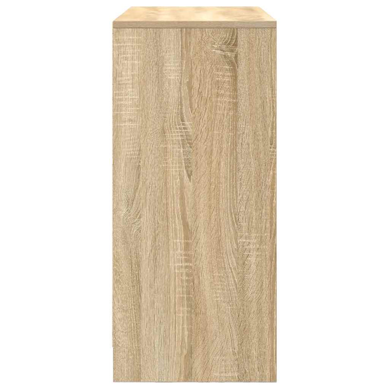 vidaXL sonoma tölgy szerelt fa tálalószekrény fiókos 80x34x76 cm