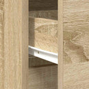 vidaXL sonoma tölgy szerelt fa tálalószekrény fiókos 80x34x76 cm