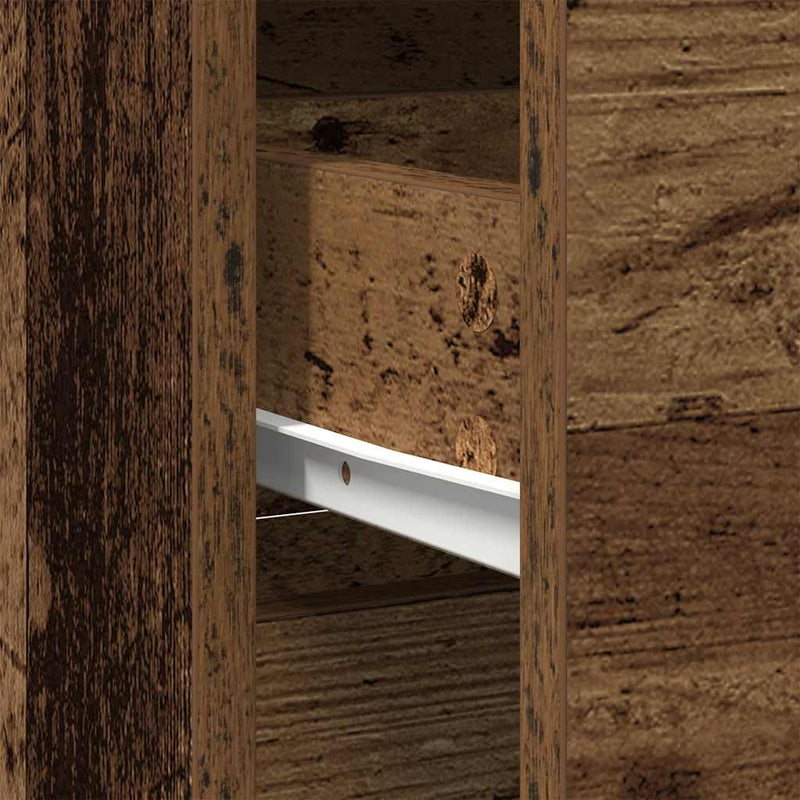 vidaXL antik fa szerelt fa tálalószekrény fiókos 80x34x76 cm