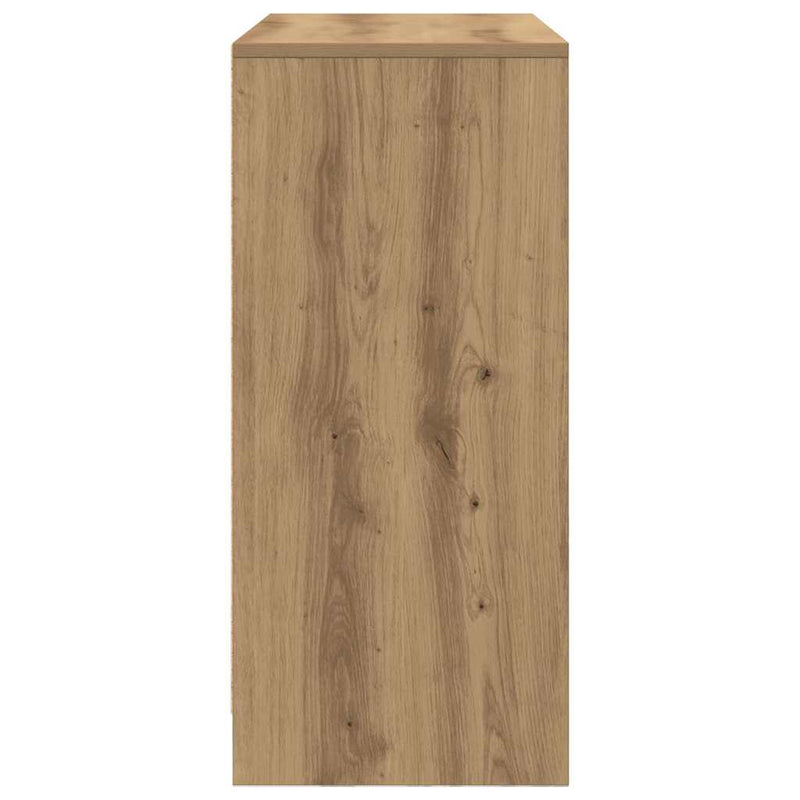 vidaXL kézműves tölgy szerelt fa tálalószekrény fiókos 80x34x76 cm