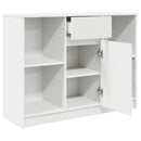 vidaXL fehér szerelt fa tálalószekrény fiókos 101x35x76 cm