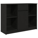vidaXL fekete tölgy szerelt fa tálalószekrény fiókos 101x35x76 cm