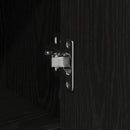 vidaXL fekete tölgy szerelt fa tálalószekrény fiókos 101x35x76 cm