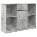 vidaXL betonszürke szerelt fa tálalószekrény fiókos 101x35x76 cm