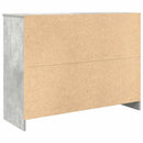 vidaXL betonszürke szerelt fa tálalószekrény fiókos 101x35x76 cm