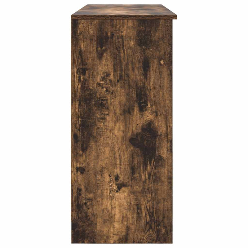 vidaXL füstölt tölgy szerelt fa tálalószekrény fiókos 101x35x76 cm