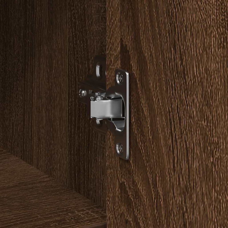 vidaXL barna tölgy szerelt fa tálalószekrény fiókos 101x35x76 cm