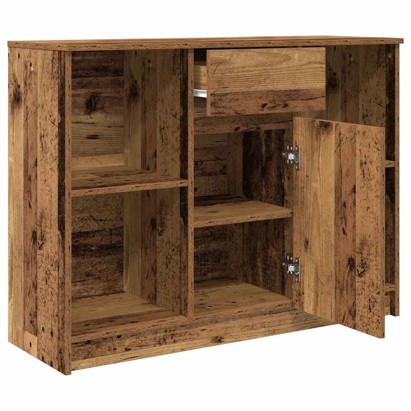 vidaXL antik fa szerelt fa tálalószekrény fiókos 101x35x76 cm