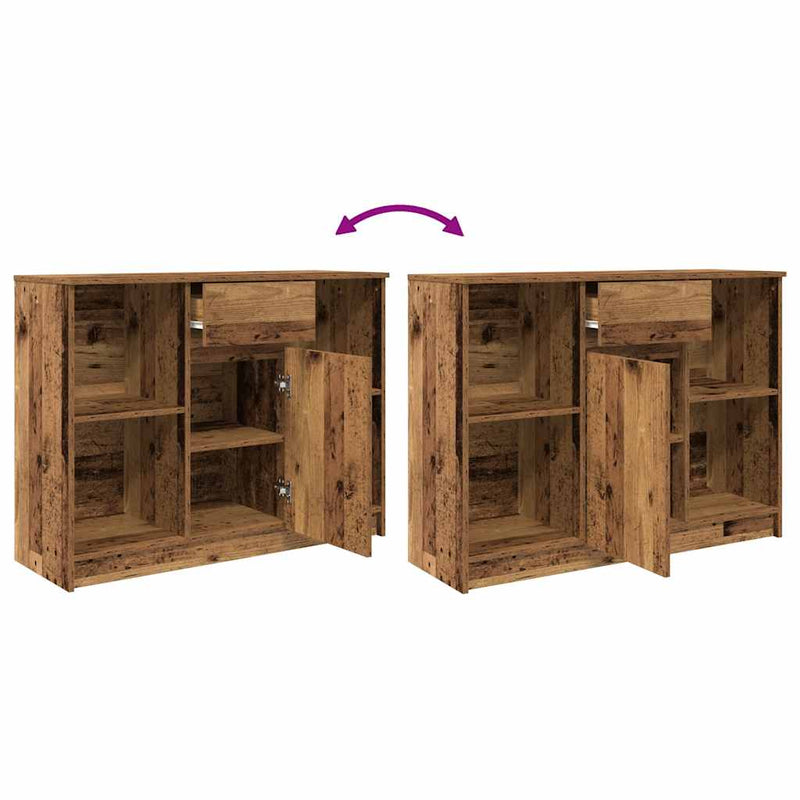 vidaXL antik fa szerelt fa tálalószekrény fiókos 101x35x76 cm
