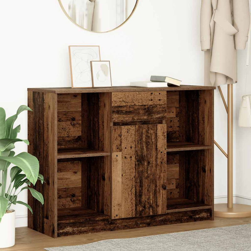 vidaXL antik fa szerelt fa tálalószekrény fiókos 101x35x76 cm