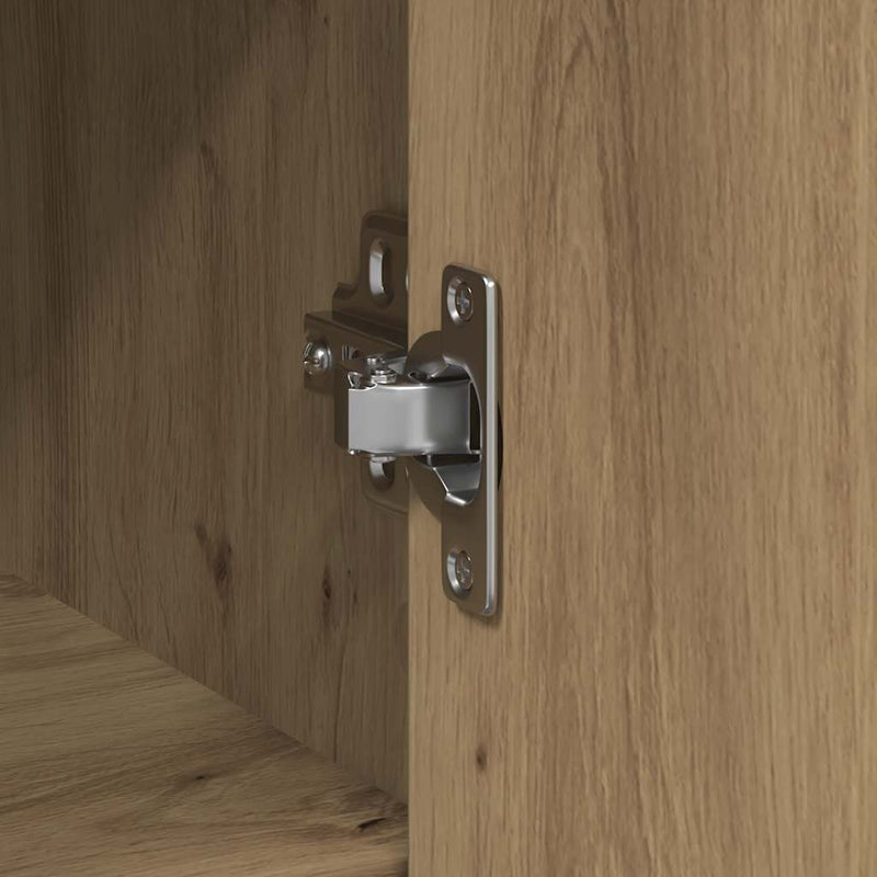 vidaXL kézműves tölgy szerelt fa tálalószekrény fiókos 101x35x76 cm