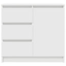 vidaXL fehér szerelt fa tálalószekrény fiókos 71x35x65 cm