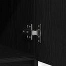 vidaXL fekete tölgy szerelt fa tálalószekrény fiókos 71x35x65 cm