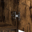 vidaXL füstölt tölgy szerelt fa tálalószekrény fiókos 71x35x65 cm