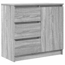 vidaXL szürke sonoma szerelt fa tálalószekrény fiókos 71x35x65 cm