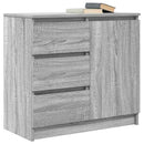 vidaXL szürke sonoma szerelt fa tálalószekrény fiókos 71x35x65 cm
