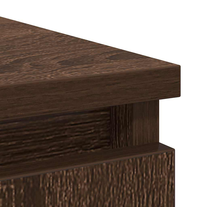 vidaXL barna tölgy szerelt fa tálalószekrény fiókos 71x35x65 cm