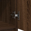 vidaXL barna tölgy szerelt fa tálalószekrény fiókos 71x35x65 cm