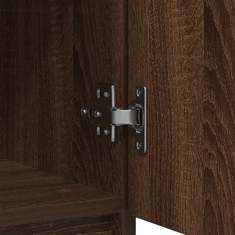 vidaXL barna tölgy szerelt fa tálalószekrény fiókos 71x35x65 cm