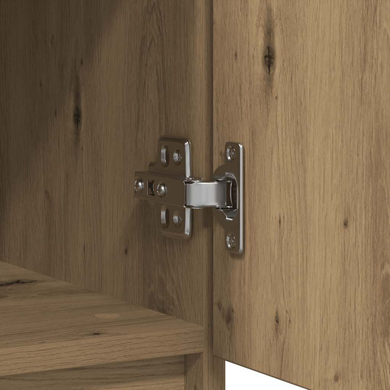 vidaXL kézműves tölgy szerelt fa tálalószekrény fiókos 71x35x65 cm