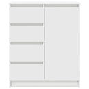 vidaXL fehér szerelt fa tálalószekrény fiókos 71x35x84 cm