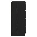 vidaXL fekete tölgy szerelt fa tálalószekrény fiókos 71x35x84 cm