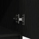 vidaXL fekete tölgy szerelt fa tálalószekrény fiókos 71x35x84 cm