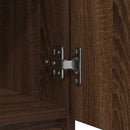 vidaXL barna tölgy szerelt fa tálalószekrény fiókos 71x35x84 cm