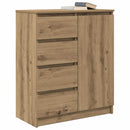 vidaXL kézműves tölgy szerelt fa tálalószekrény fiókos 71x35x84 cm