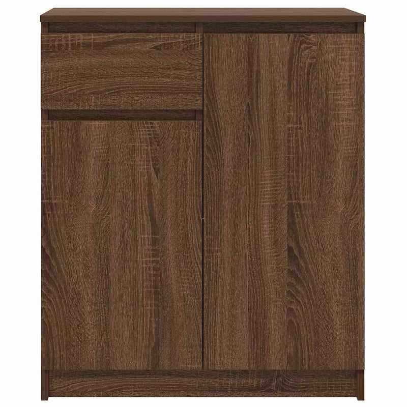 vidaXL barna tölgy szerelt fa tálalószekrény fiókos 71x35x84 cm