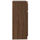 vidaXL barna tölgy szerelt fa tálalószekrény fiókos 71x35x84 cm