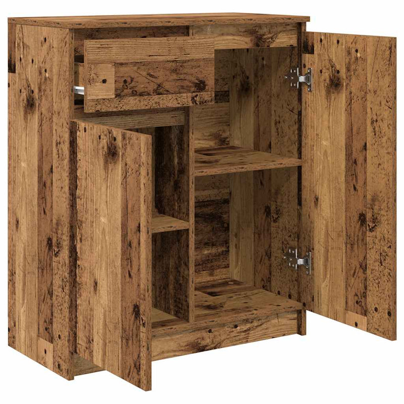 vidaXL antik fa szerelt fa tálalószekrény fiókos 71x35x84 cm