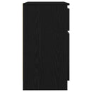 vidaXL fekete tölgy szerelt fa tálalószekrény fiókos 71x35x65 cm