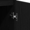 vidaXL fekete tölgy szerelt fa tálalószekrény fiókos 71x35x65 cm