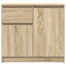 vidaXL sonoma tölgy szerelt fa tálalószekrény fiókos 71x35x65 cm