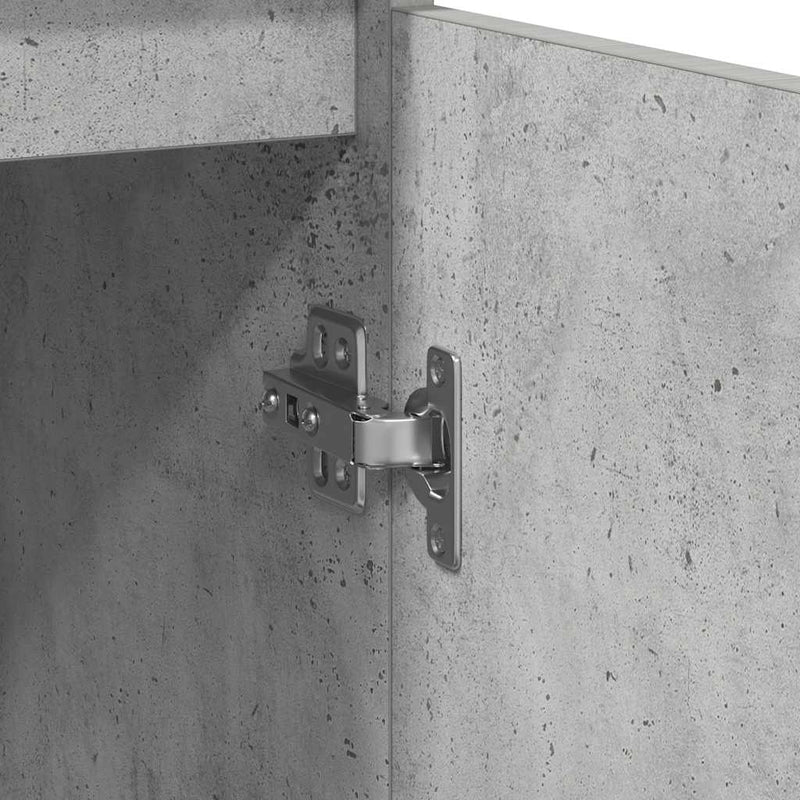 vidaXL betonszürke szerelt fa tálalószekrény fiókos 71x35x65 cm