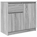 vidaXL szürke sonoma szerelt fa tálalószekrény fiókos 71x35x65 cm