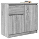 vidaXL szürke sonoma szerelt fa tálalószekrény fiókos 71x35x65 cm