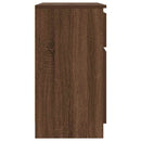 vidaXL barna tölgy szerelt fa tálalószekrény fiókos 71x35x65 cm