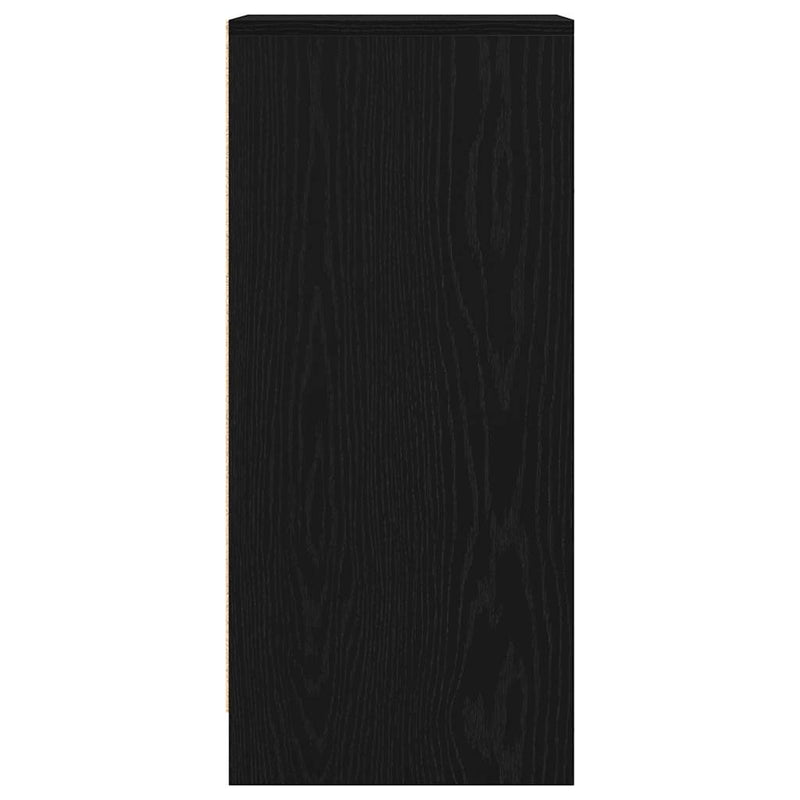 vidaXL fekete tölgy szerelt fa tálalószekrény 29,5x34x76 cm